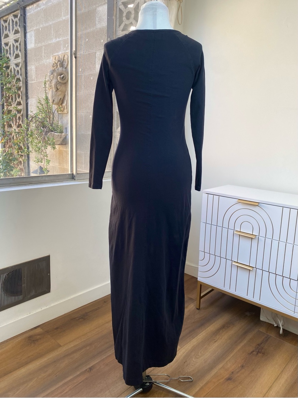 LSPACE x Anthropologie NWOT Long Sleeve Maxi Dress in Black, Size S - Picture 7 of 10